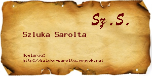 Szluka Sarolta névjegykártya